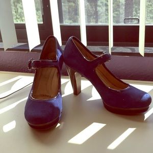 Sofft Monique Mary Jane Blue Suede